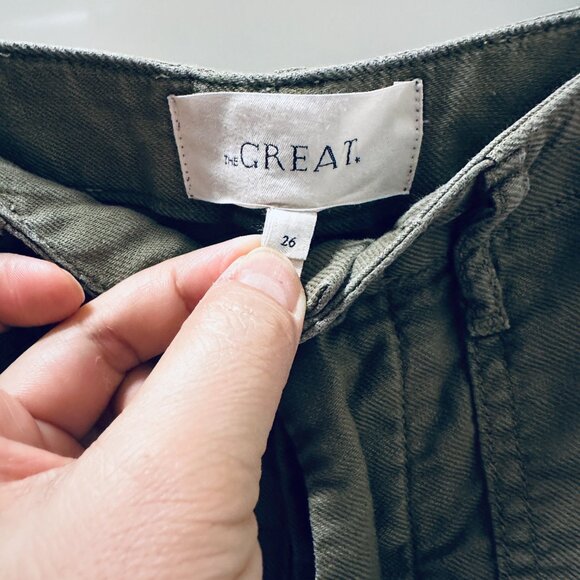 EUC The Great Ranger Pants Army - Size 26 Army green - Picture 6 of 9